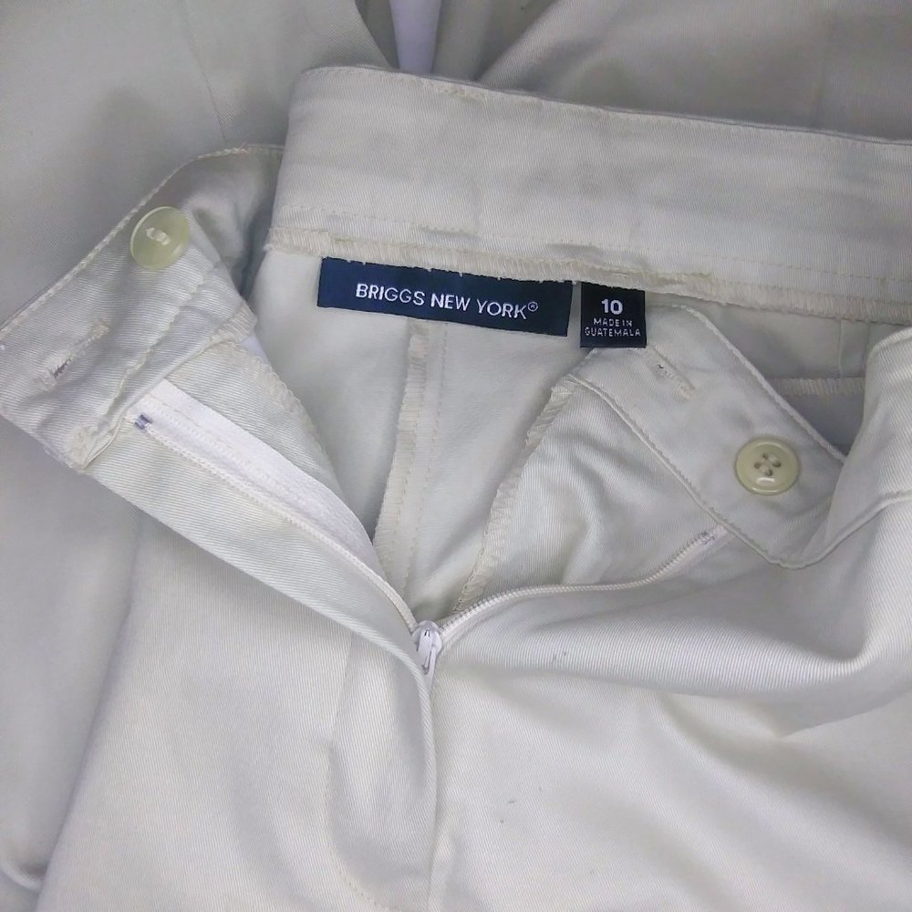[NWT] BRIGGS NEW YORK tummy control tan capris - Picture 5 of 8